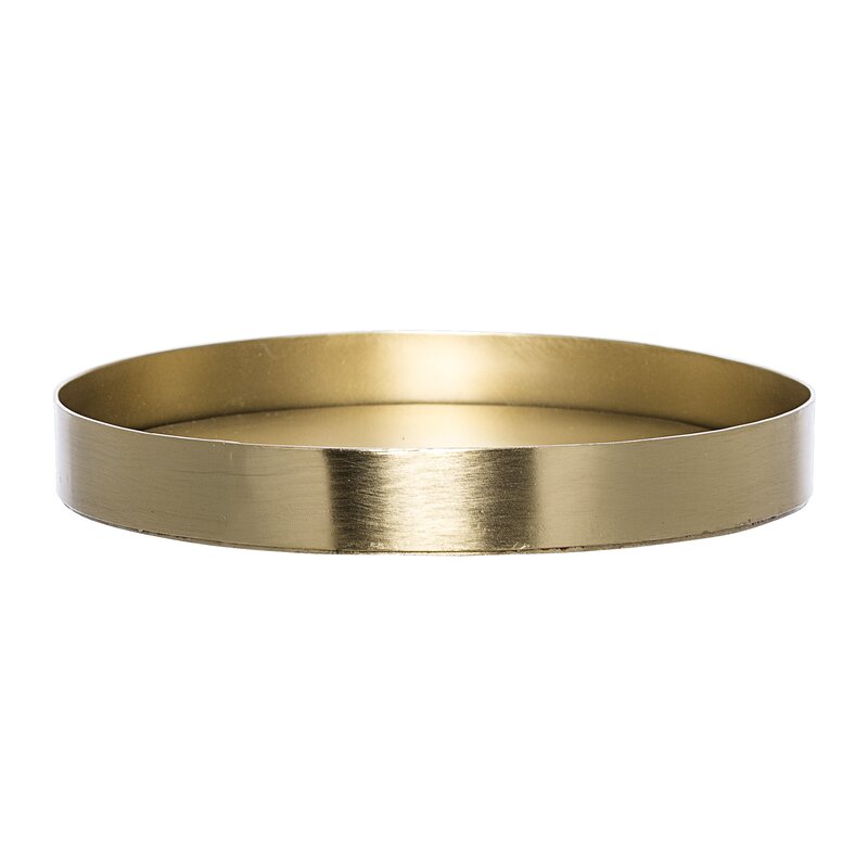 Round Brushed Gold Metal Tray & Reviews AllModern